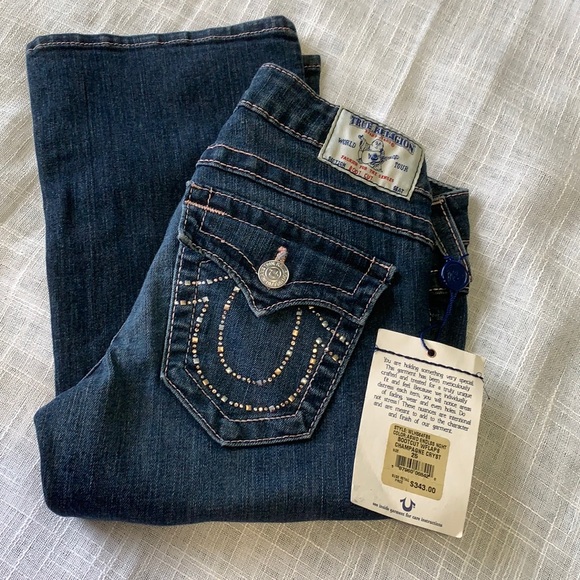 True Religion Denim - True Religion 25x33 Boot Cut Champagne Crystal